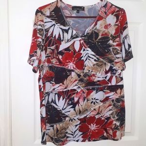 😊1X t shirt Laura Plus noir/blanc/rouge